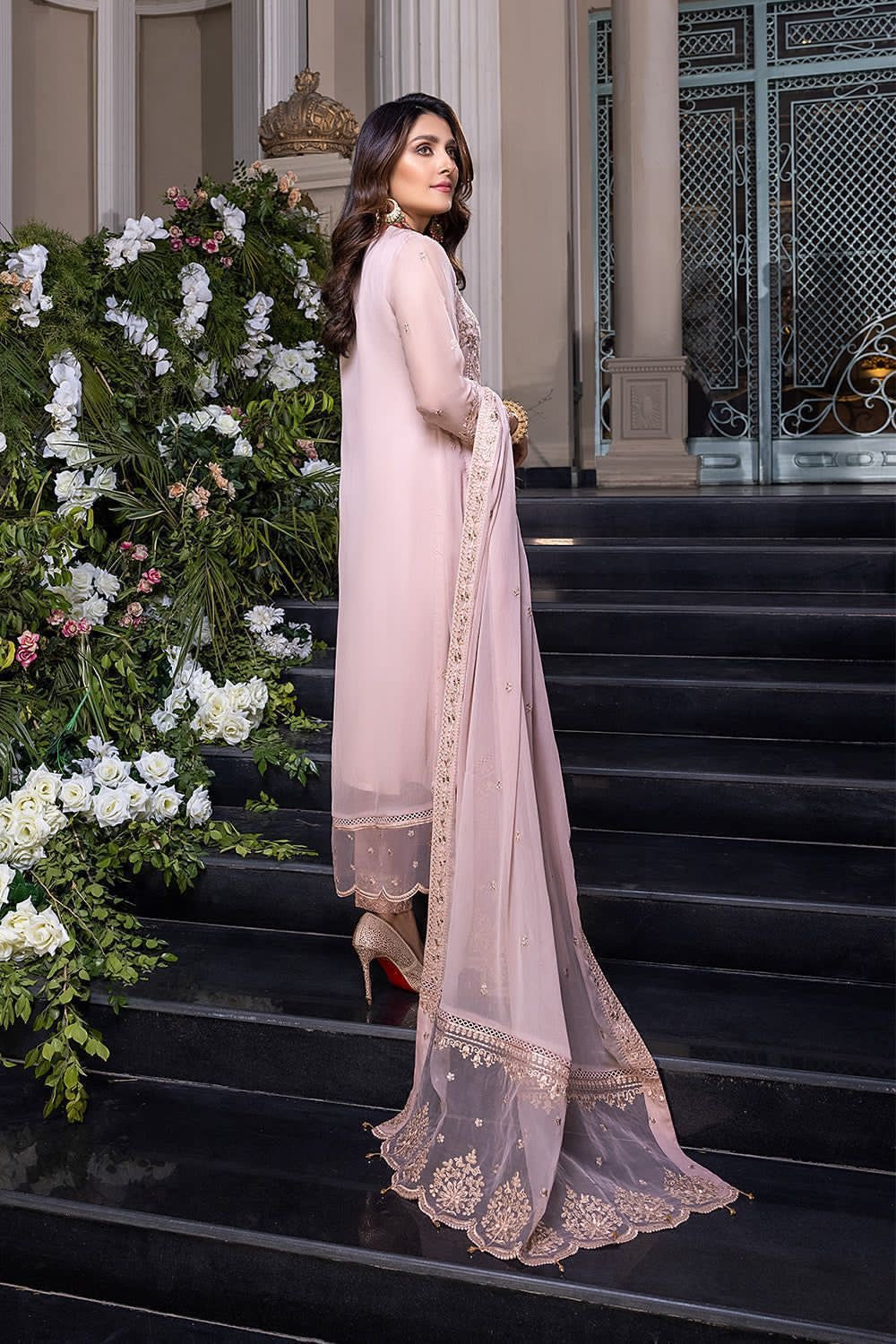 AZURE Luxury Chiffon Embroidered 3-Piece Suit ✨