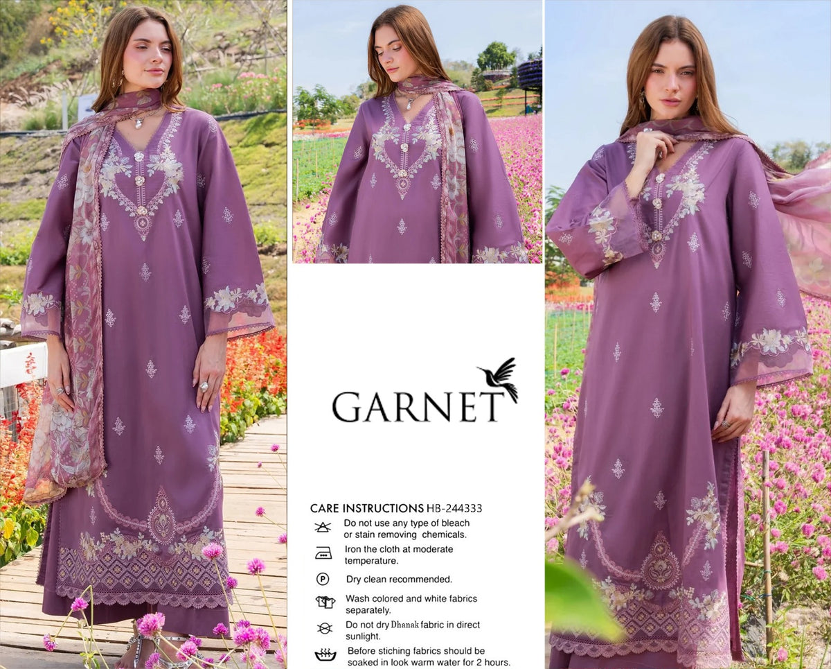 Maria.B Winter Dhanak Embroidered 3-Piece Suit