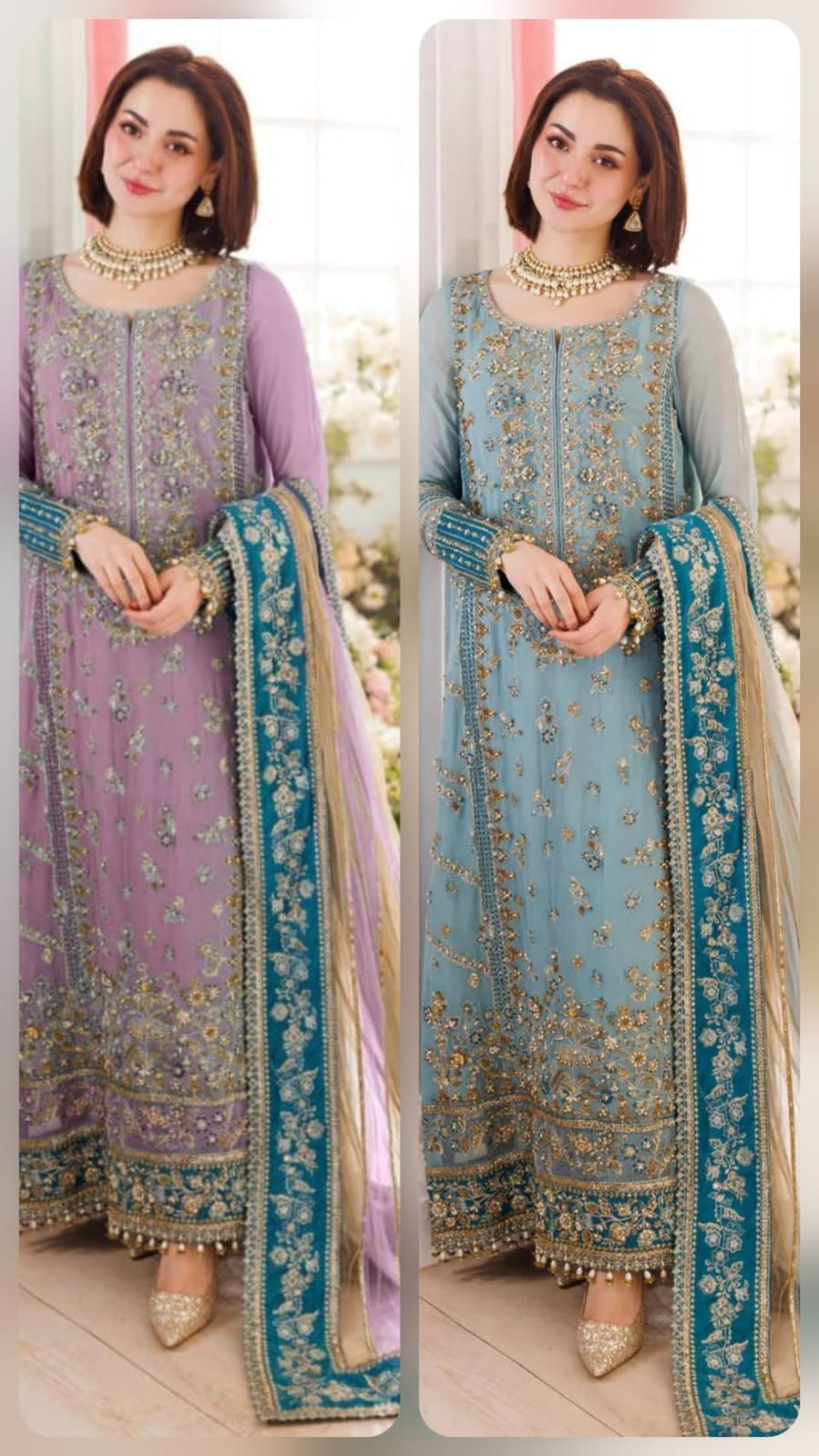 Charizma Chiffon & Net Embroidered 3-Piece Suit