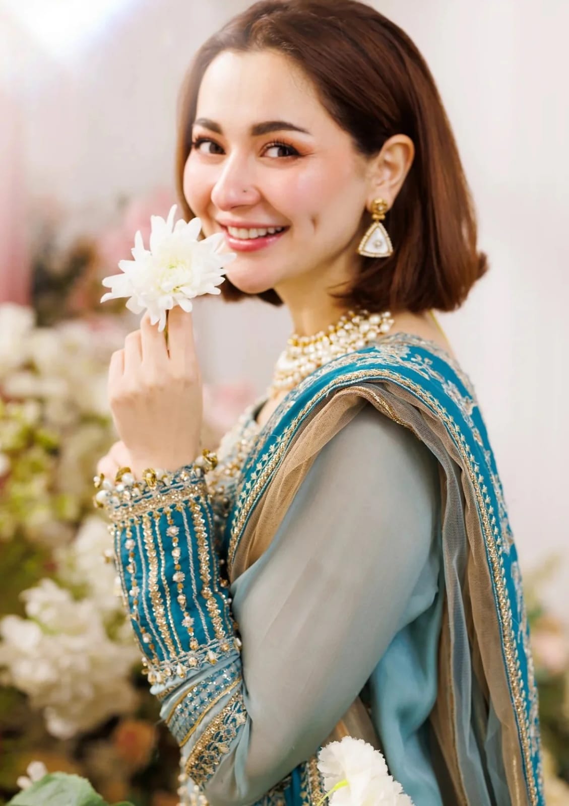 Charizma Chiffon & Net Embroidered 3-Piece Suit