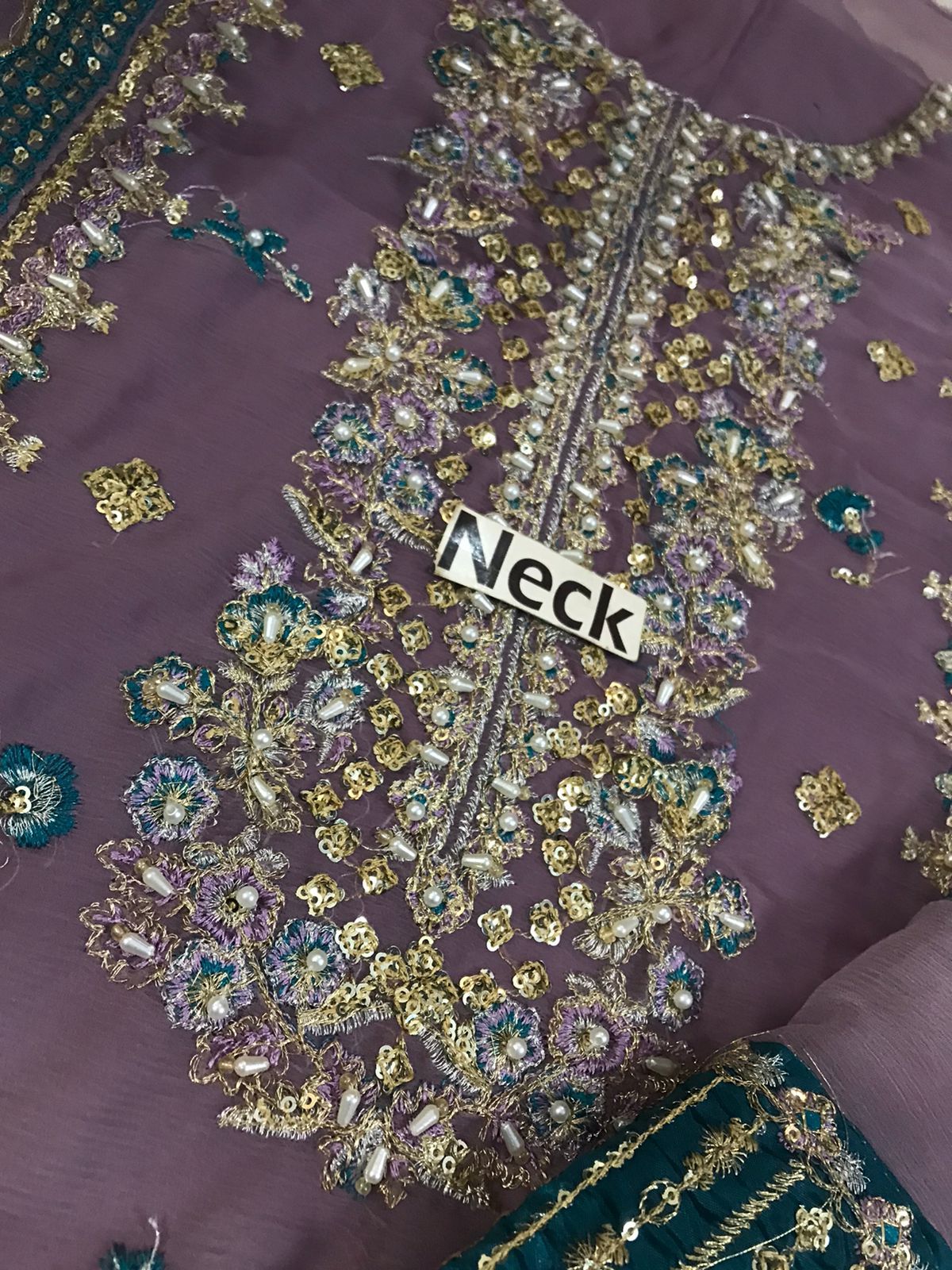 Charizma Chiffon & Net Embroidered 3-Piece Suit